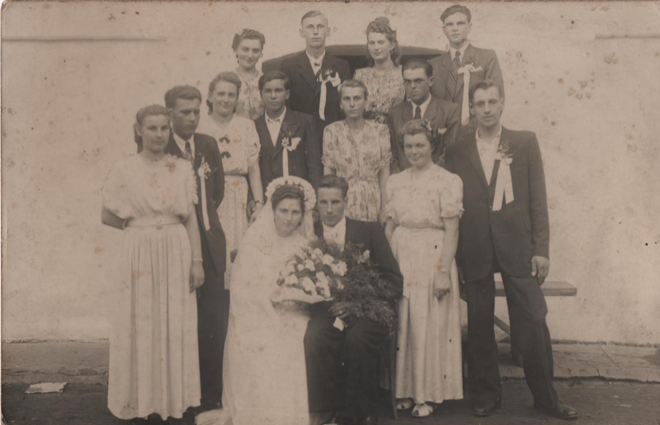 Zdjęcie ślubne Heleny i Edwarda Piotrowskich, 12 września 1949 rok