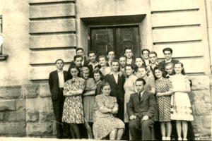 Kurs w szkole w Brzeszczach, 1945 rok